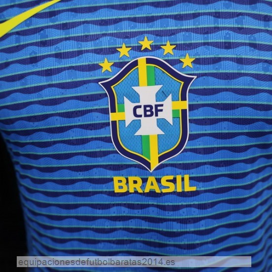 Nuevo 2ª Jugadores Camiseta Brasil 2024 Azul Baratas